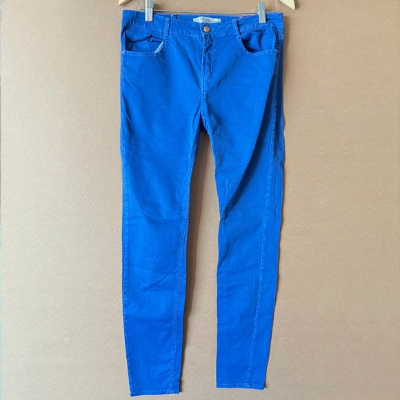 Lot of 2 ZARA TRF Trafaluc Denim Jeans NWT Salmon NWOT Blue US Size 10 - Picture 9 of 16